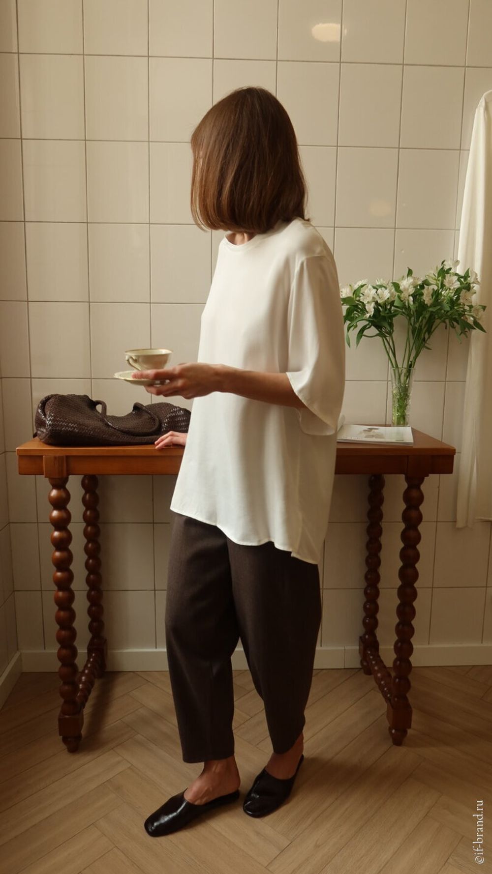 футболка AMI silk