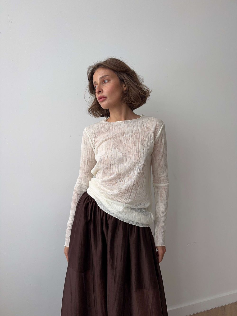 лонгслив VILEN wool молочный