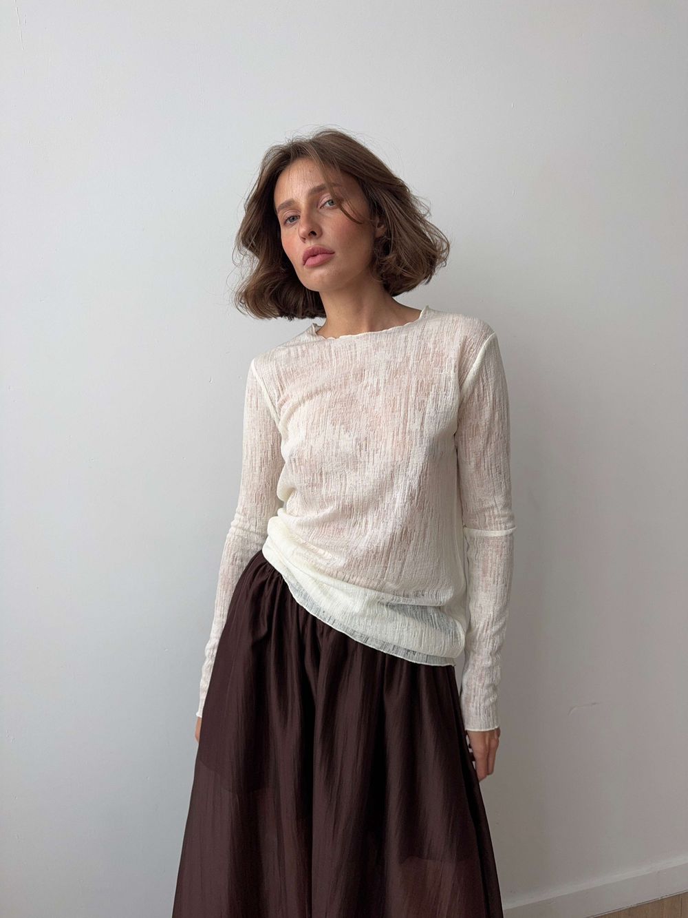 лонгслив VILEN wool молочный