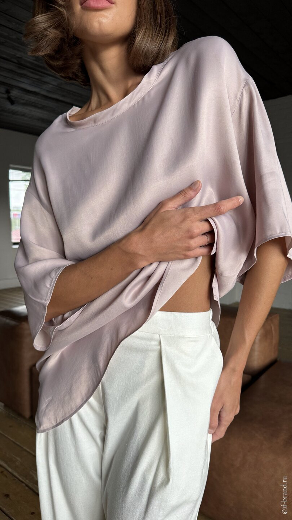 футболка AMI silk