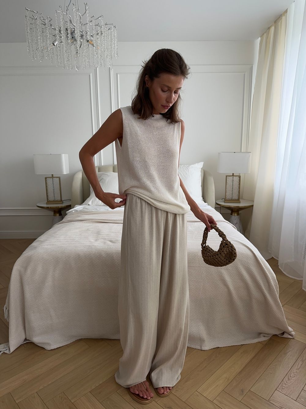 брюки LIMM linen stripe