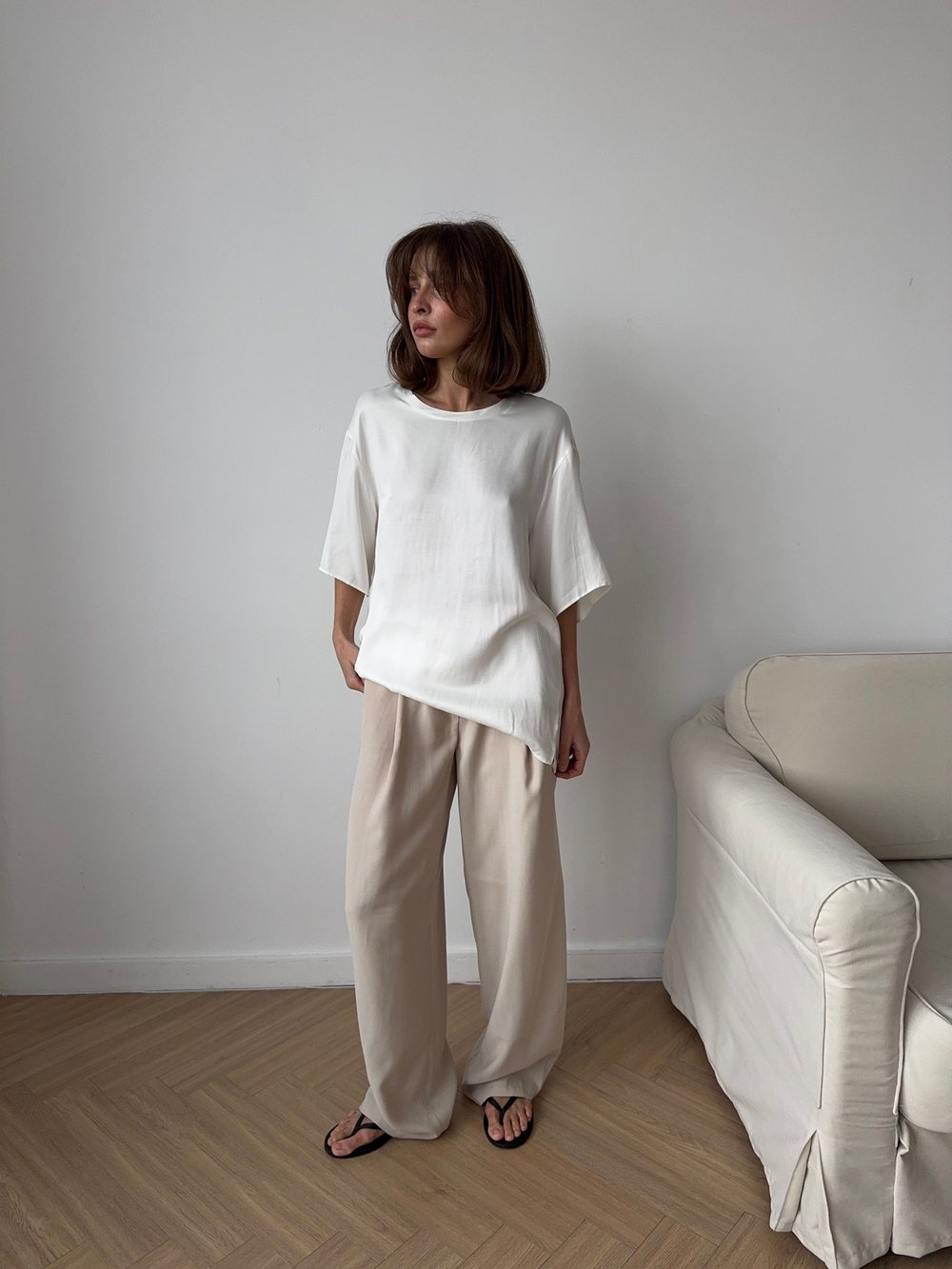 футболка AMI silk