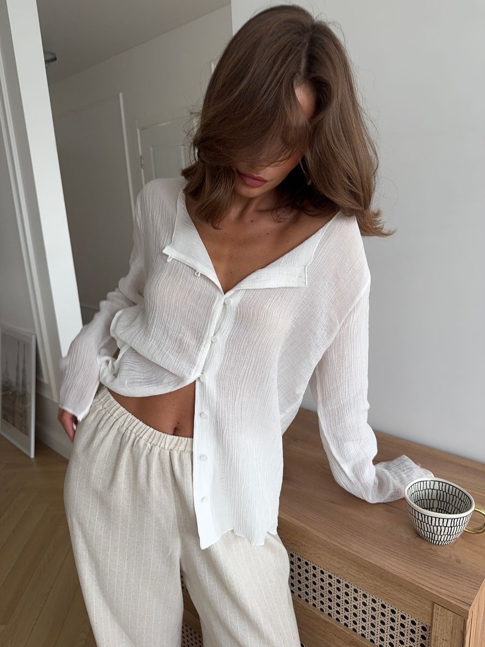 брюки LIMM linen stripe