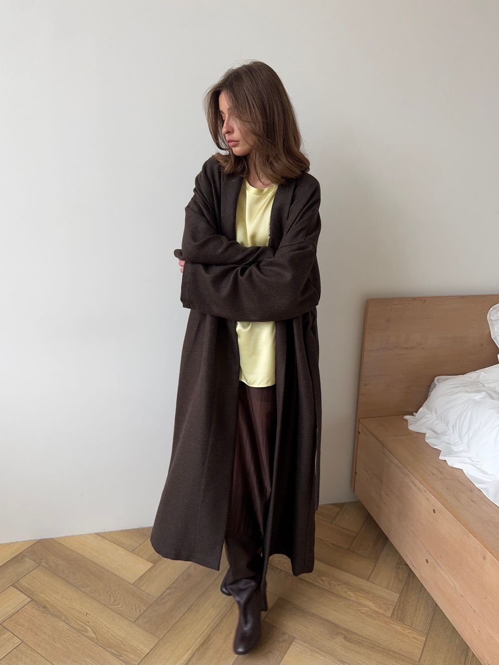 пальто LUAM wool brown