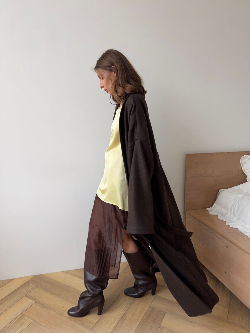 пальто LUAM wool brown