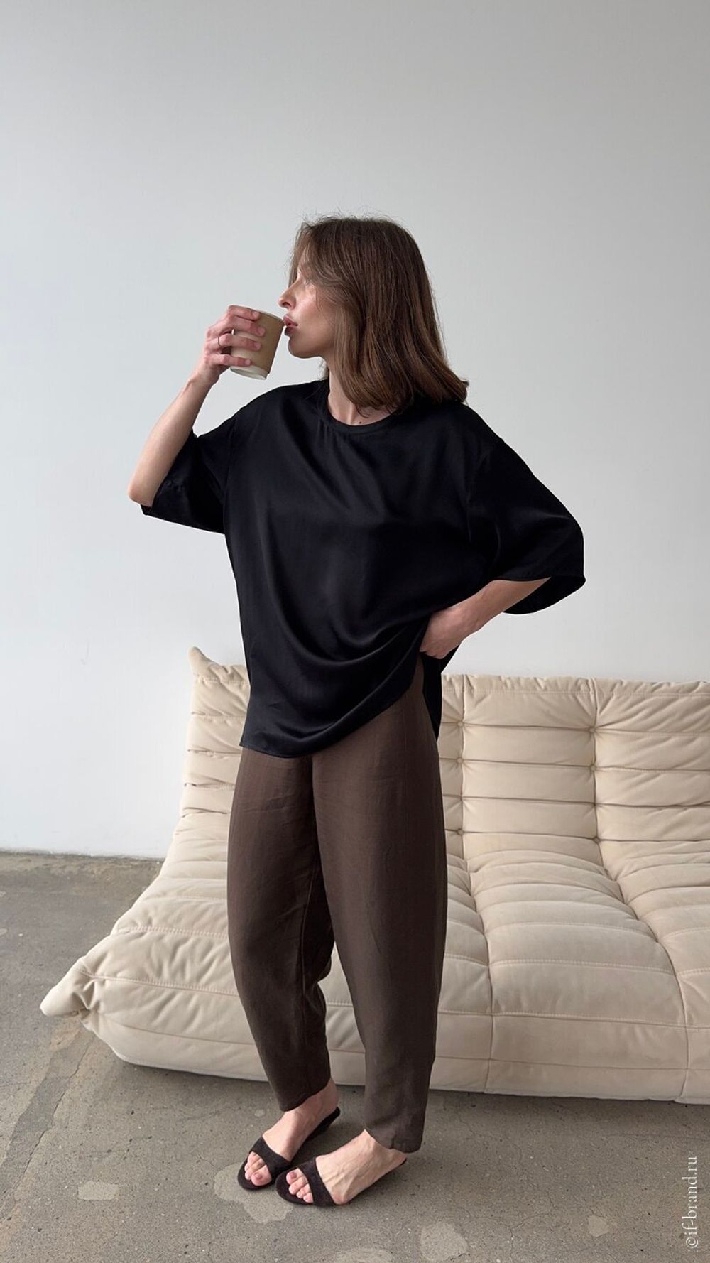 футболка AMI silk