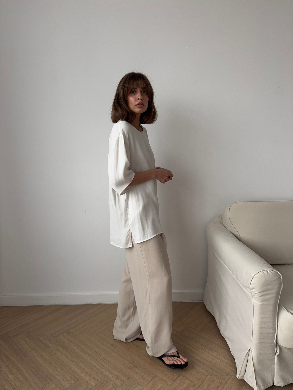 футболка AMI silk