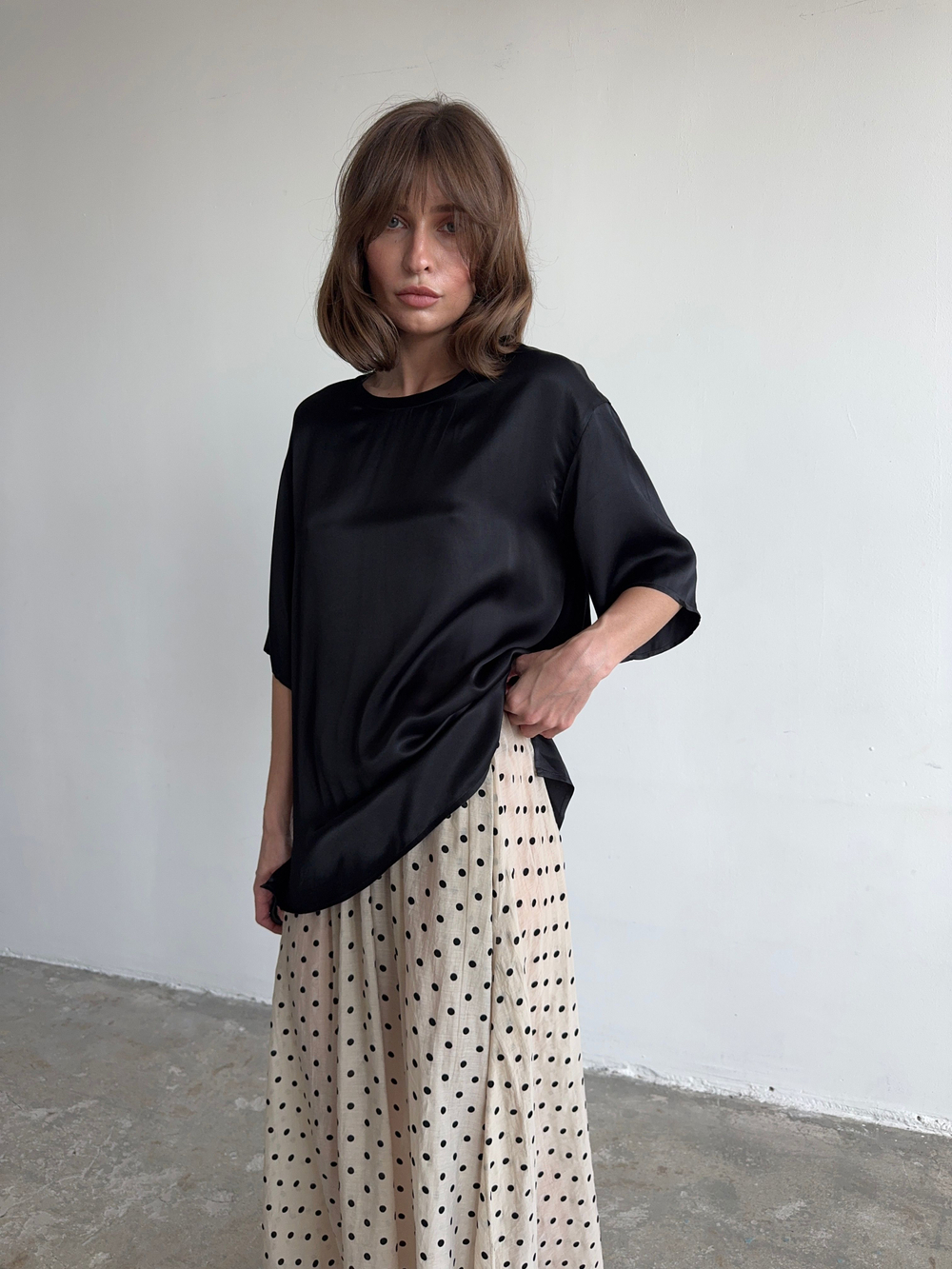футболка AMI silk
