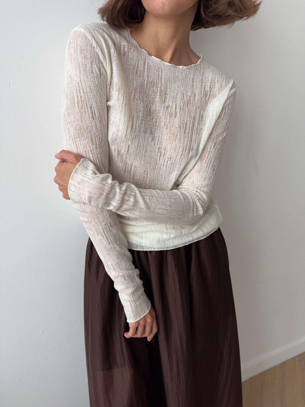 лонгслив VILEN wool молочный