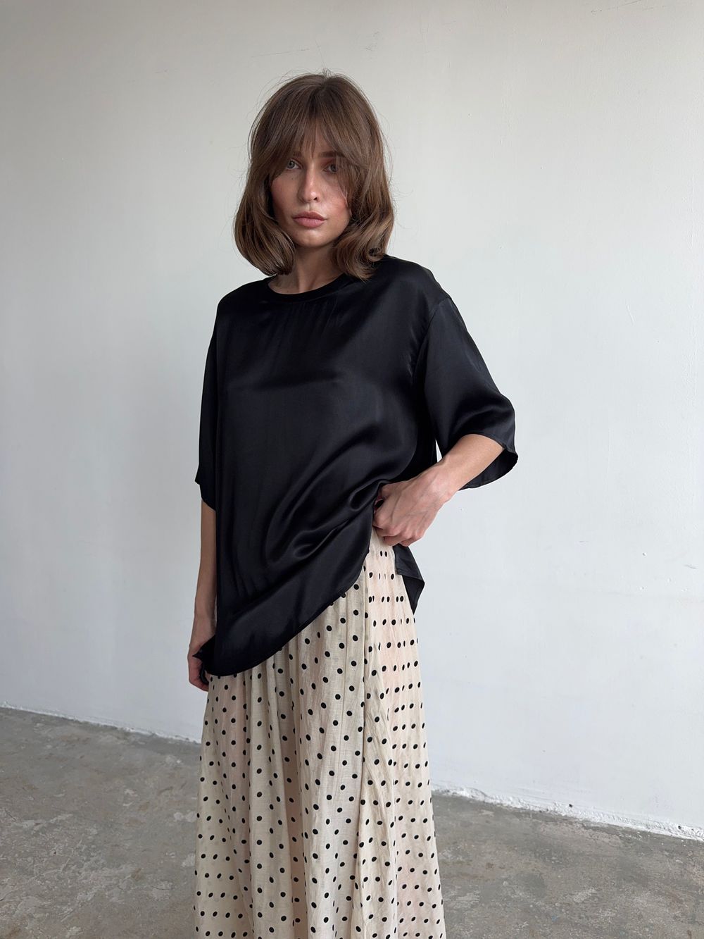 футболка AMI silk