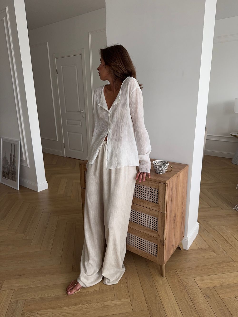 брюки LIMM linen stripe