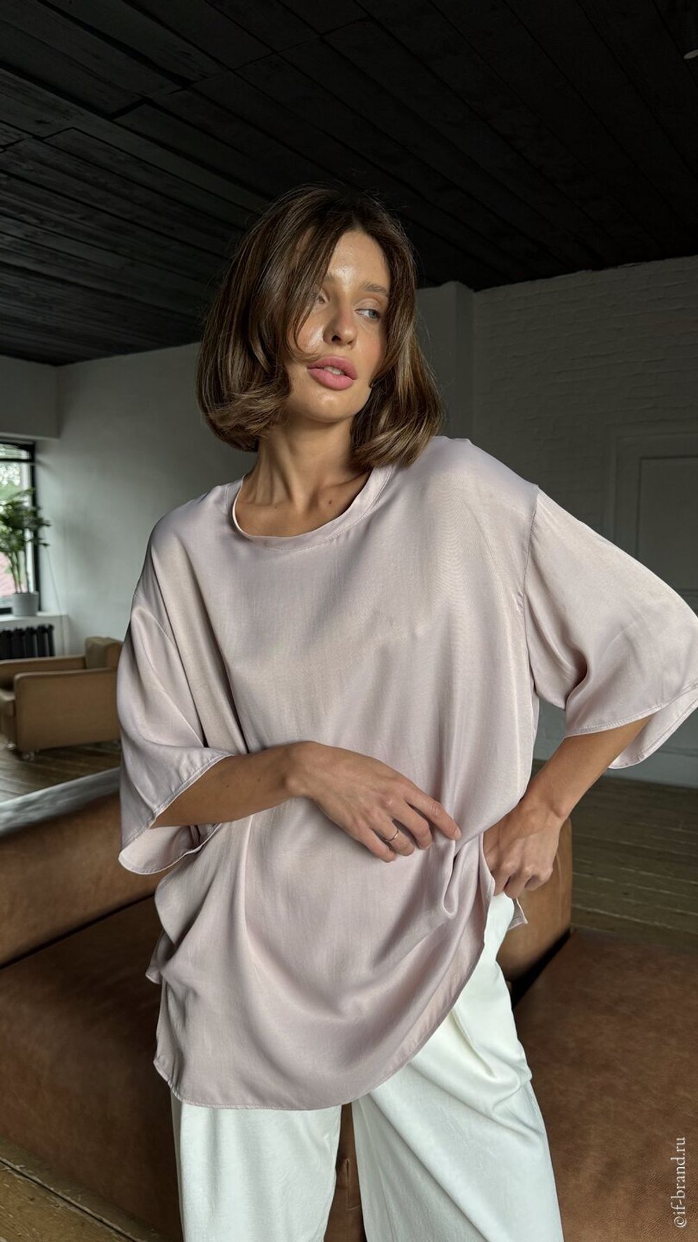 футболка AMI silk