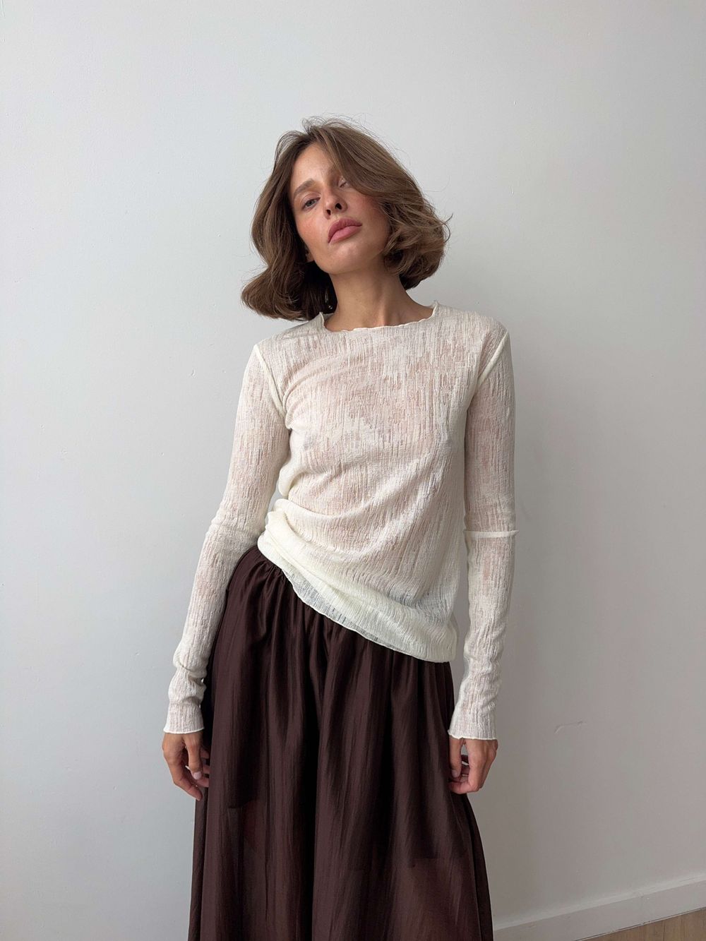 лонгслив VILEN wool молочный