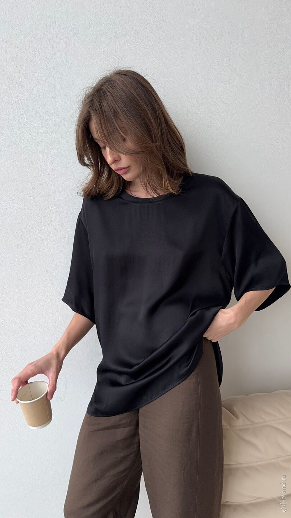 футболка AMI silk