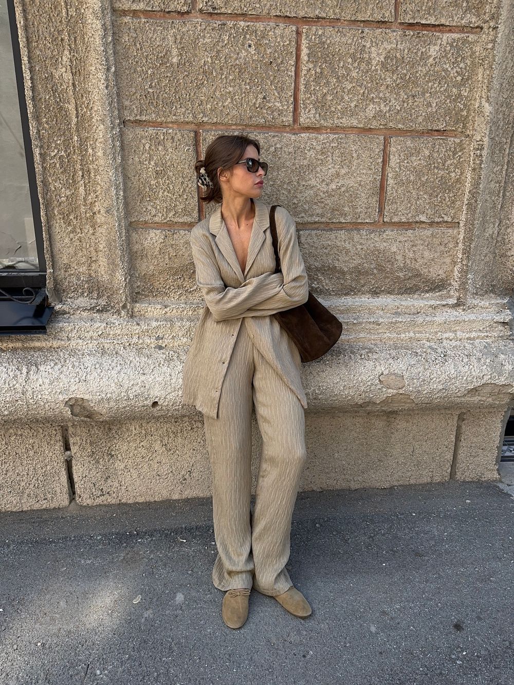 брюки MIO темный экрю