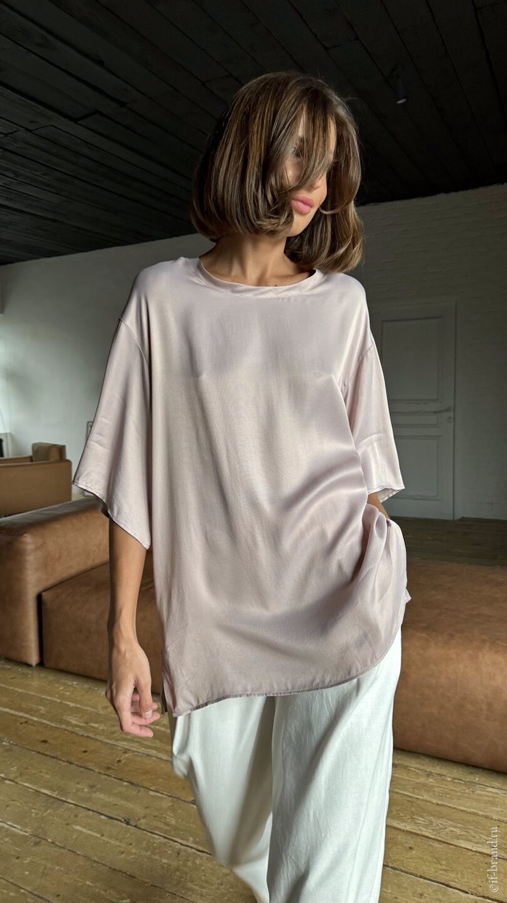 футболка AMI silk