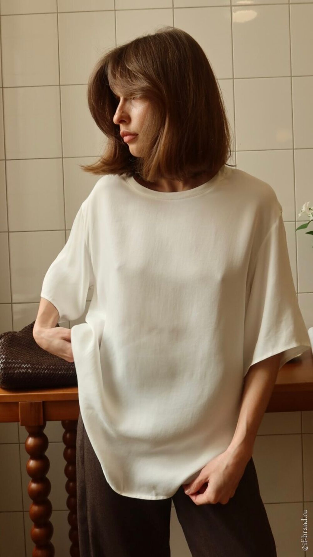 футболка AMI silk