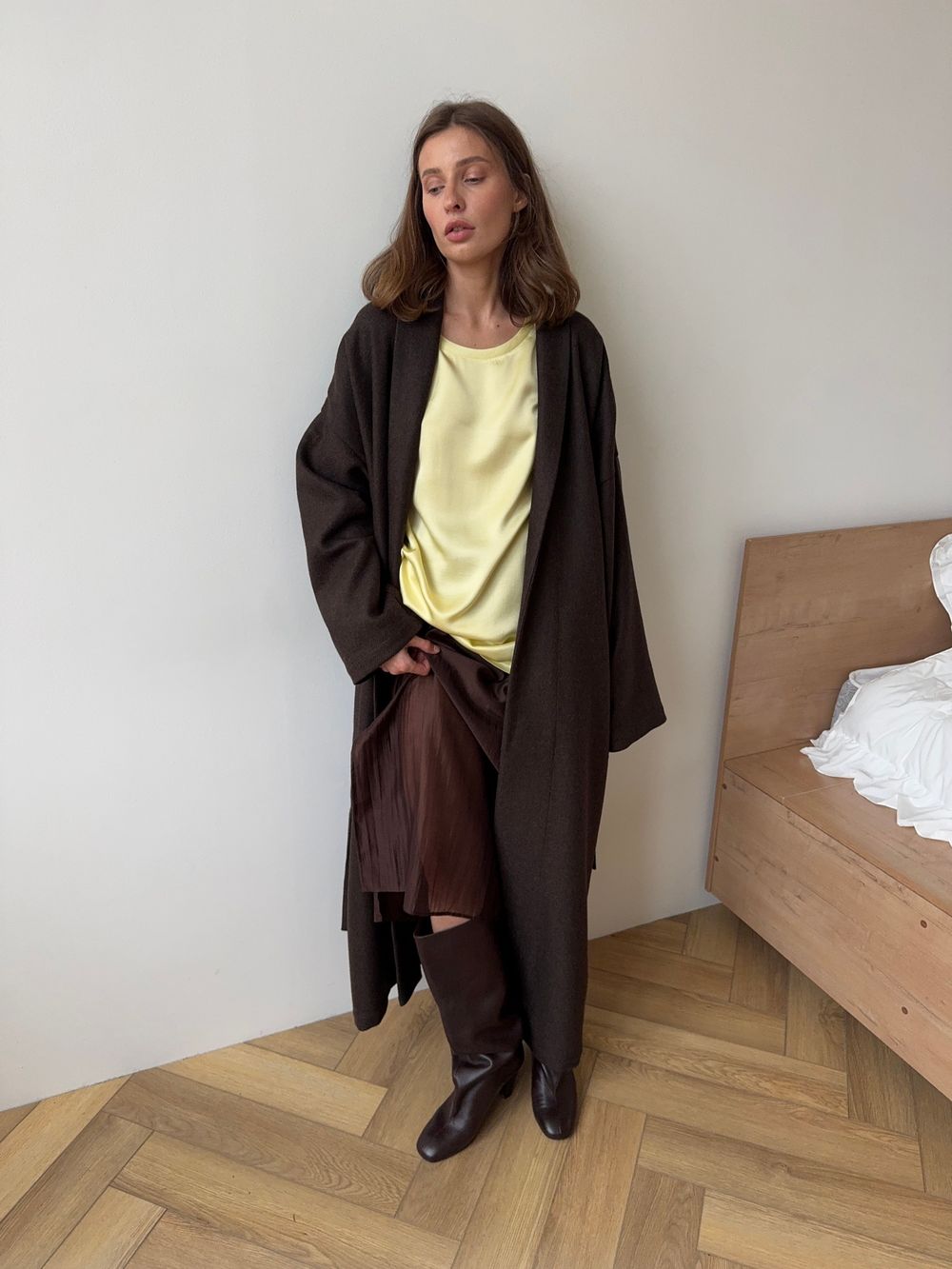 пальто LUAM wool brown