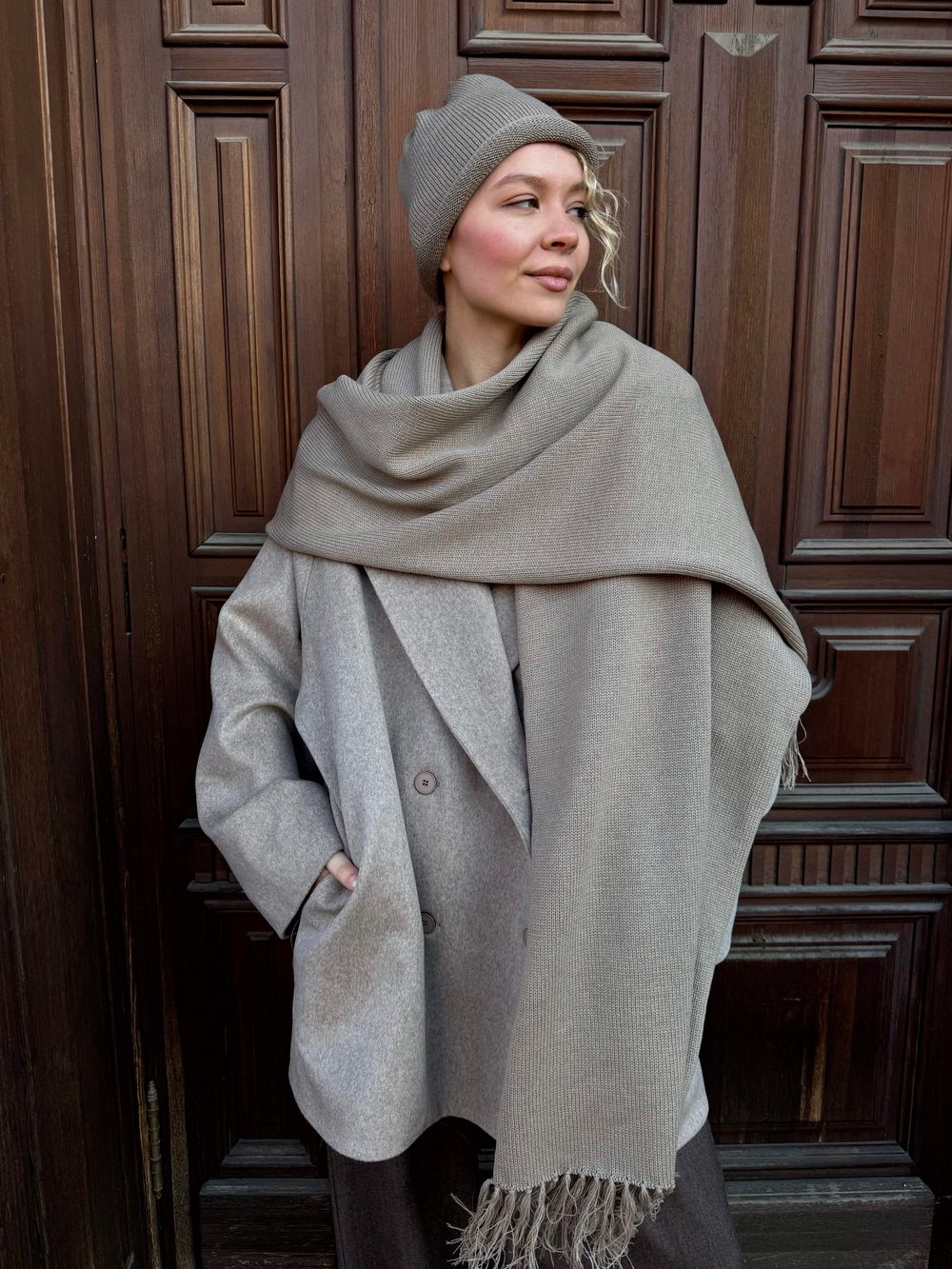 пальто JIL beige