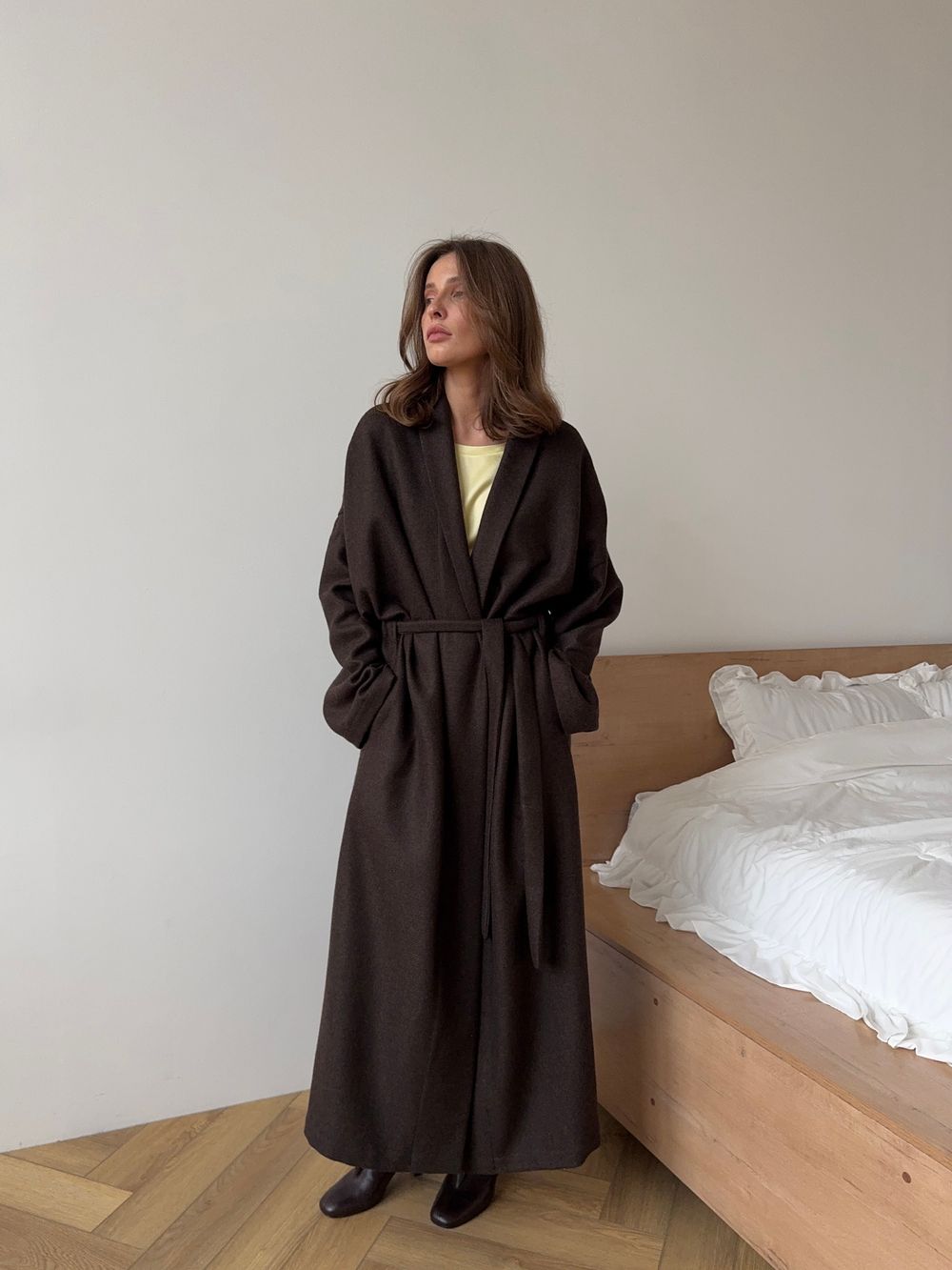 пальто LUAM wool brown