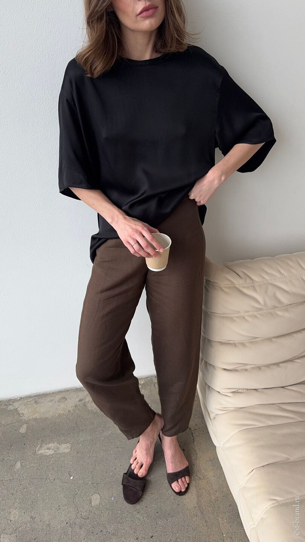 футболка AMI silk