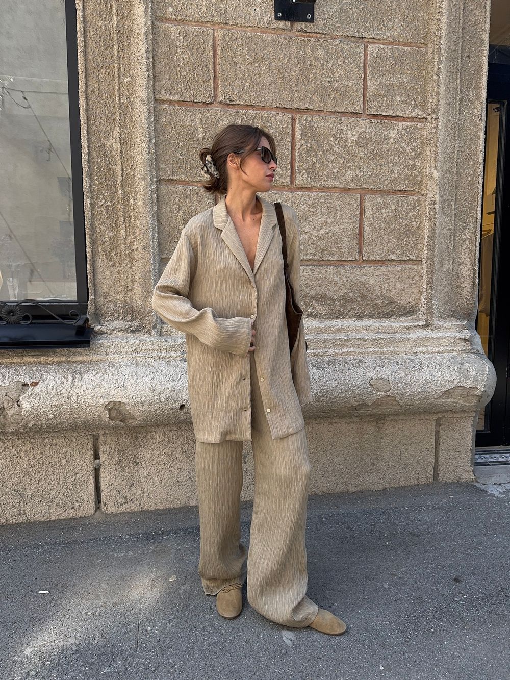 брюки MIO темный экрю