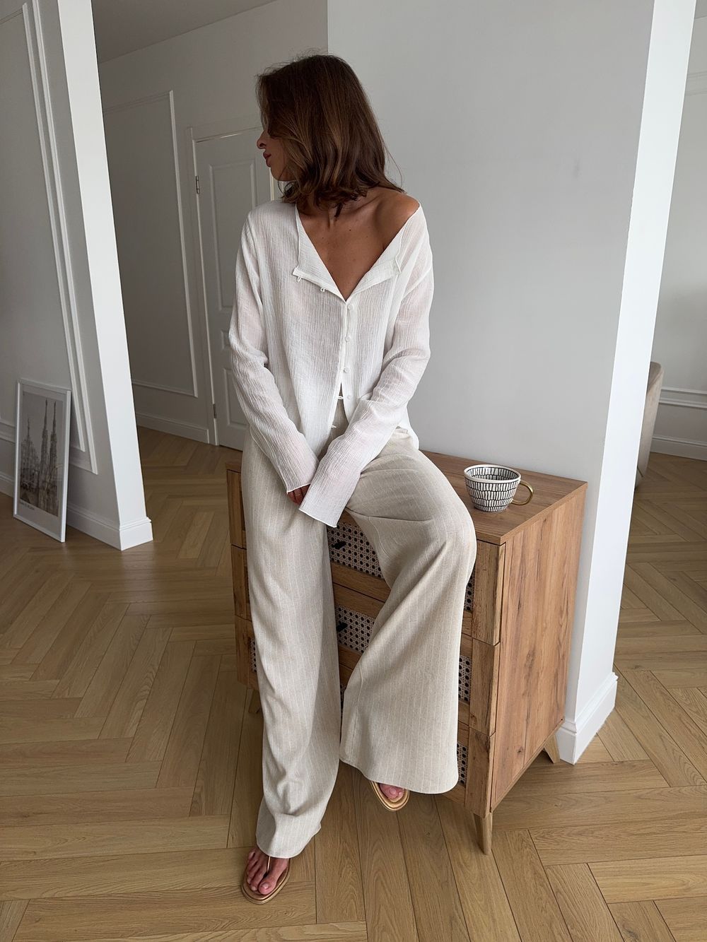 брюки LIMM linen stripe