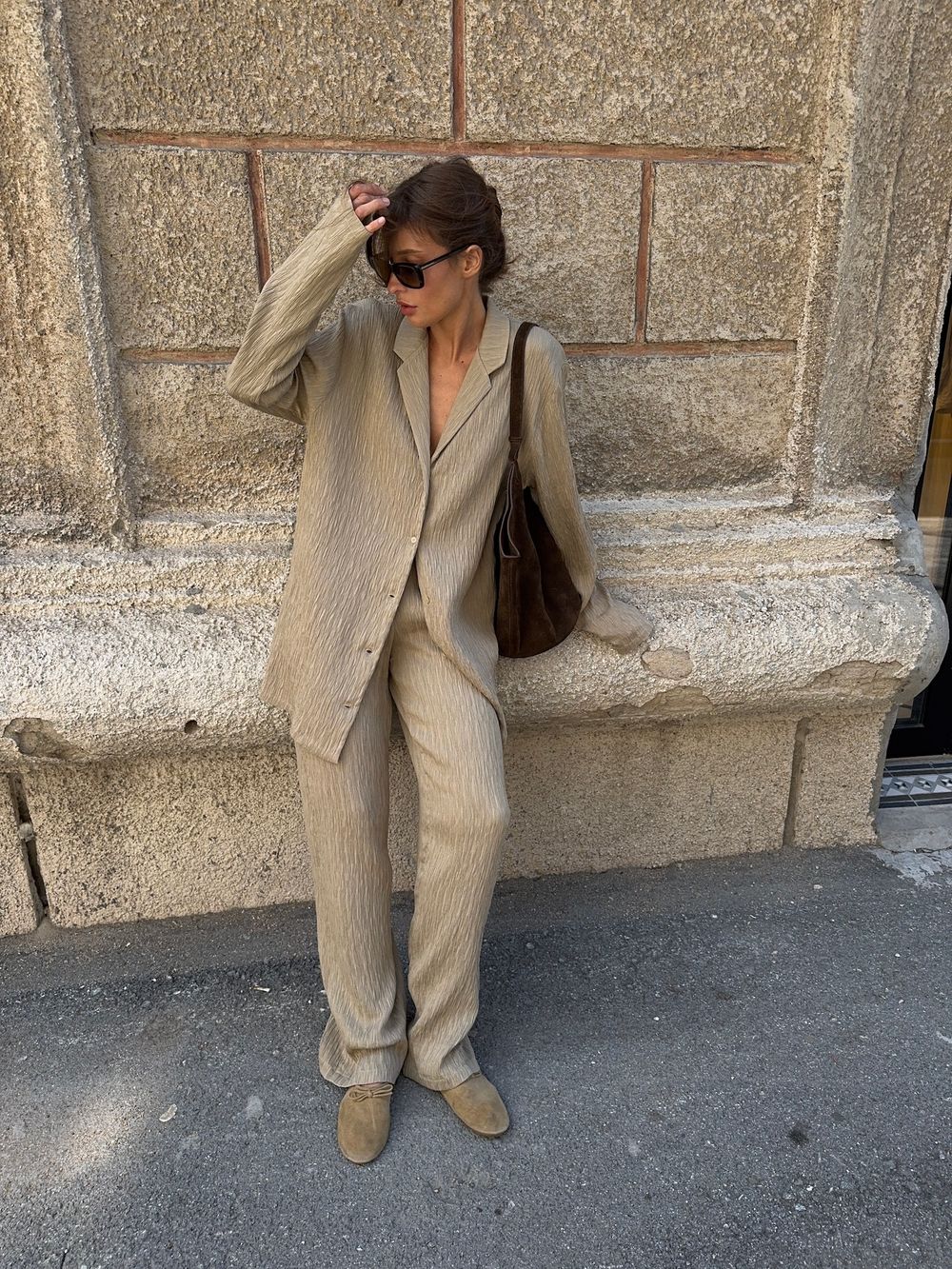 брюки MIO темный экрю