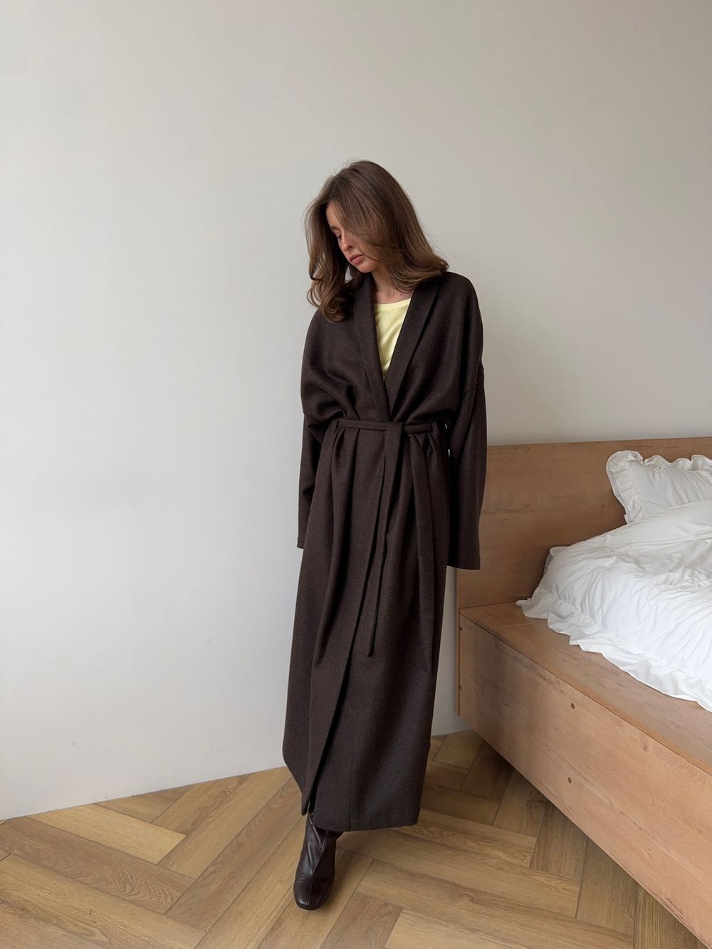 пальто LUAM wool brown