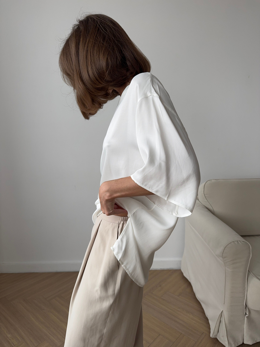 футболка AMI silk