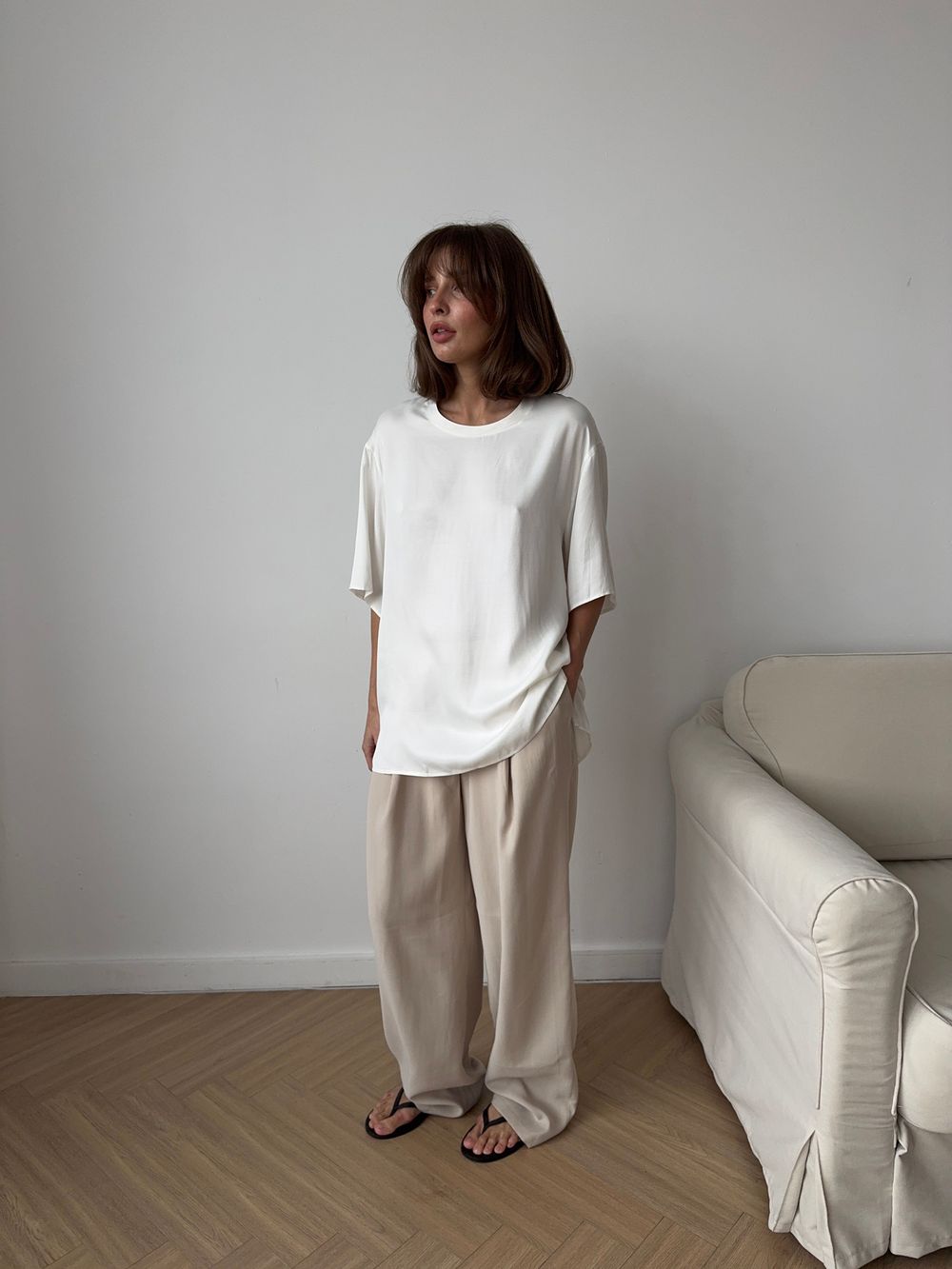 футболка AMI silk