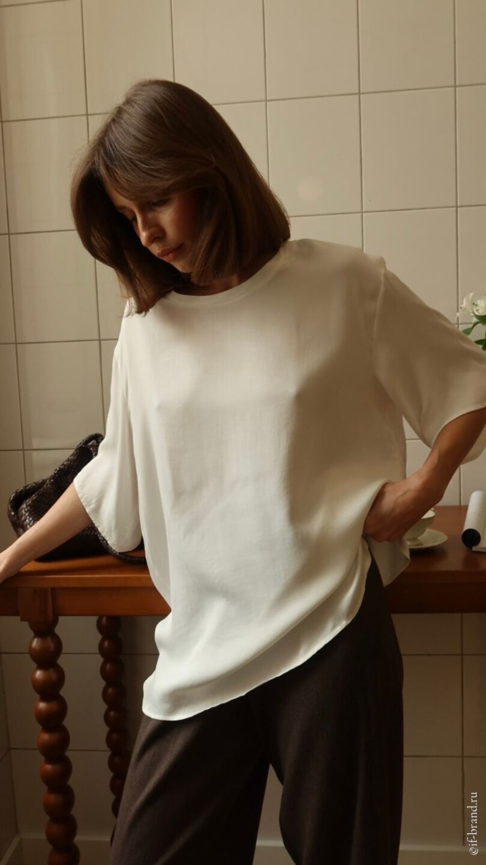 футболка AMI silk