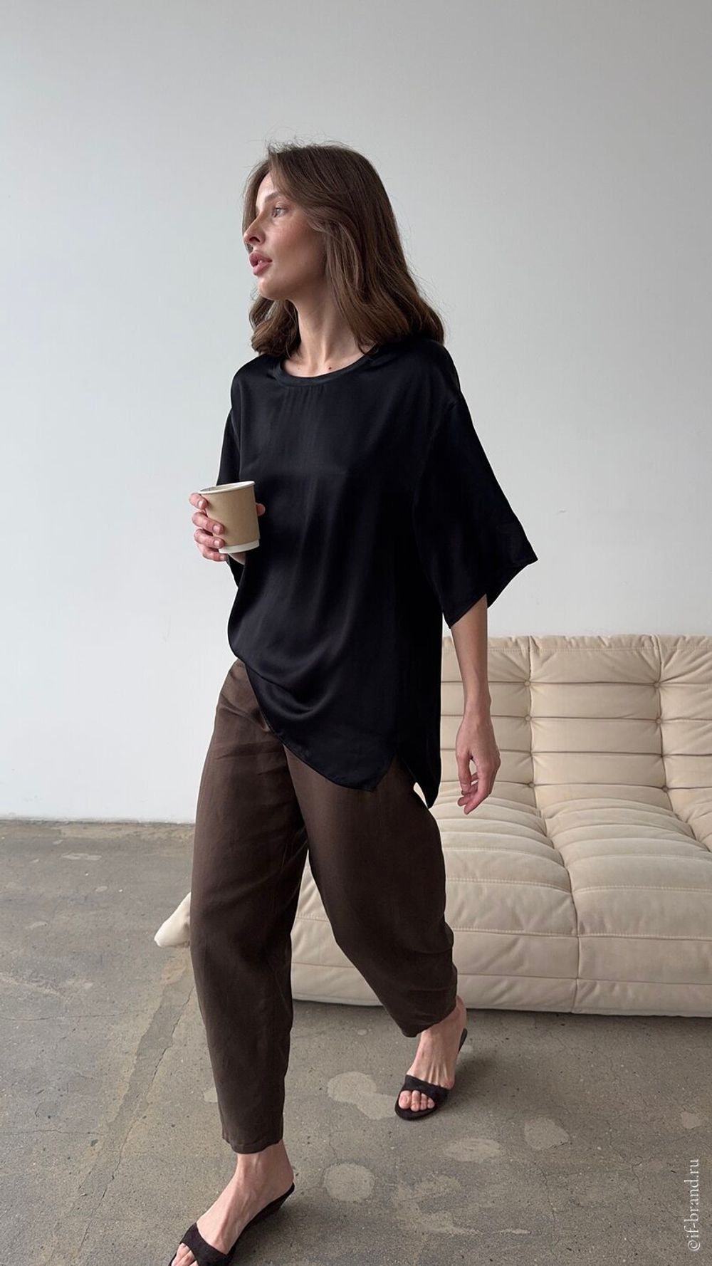 футболка AMI silk