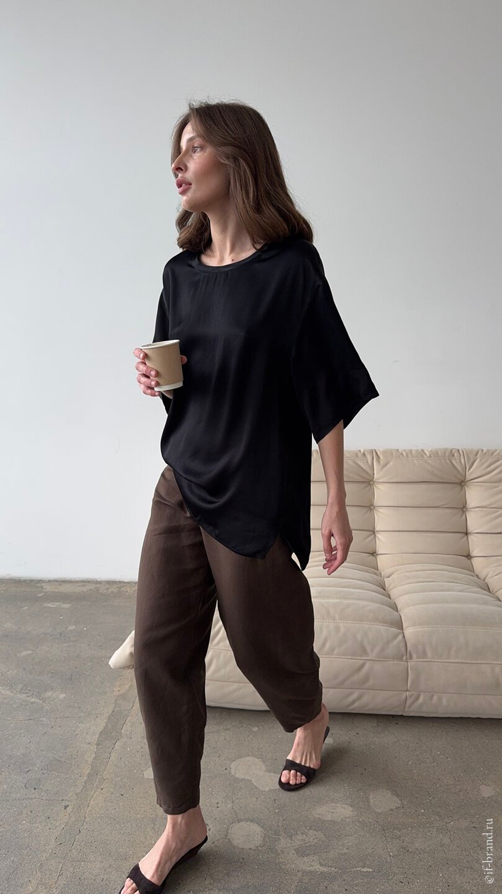 футболка AMI silk